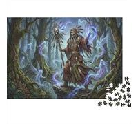 Chaman Squelette Puzzle en Bois 1000 Pièces Adultes Et Enfants, Déco Murale,Premium,Bois,Défi,Jeu Éducatif,Dès 14 Ans,Anti-Stress,Détente,Casse-tête (75x50cm)