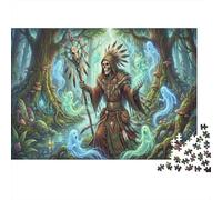 Chaman Squelette Puzzle en Bois 1000 Pièces Adultes Et Enfants,Défi,Dès 14 Ans,Déco Murale,Jeu Éducatif,Premium,Bois, Anti-Stress,Détente,Casse-tête (75x50cm)