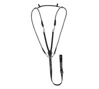 Chambon pour cheval rond en cuir Acavallo Italian Noir Cob