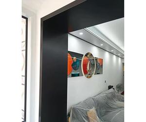 Chambranle en aluminium Encadrement de porte en aluminium sur mesure pour extérieur/intérieur, Cadre de porte en aluminium pour maison, Installation et nettoyage faciles(19x60in(48x152cm))