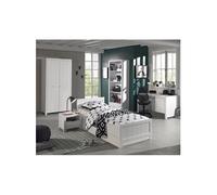 Chambre 90x200cm + Armoire 2P + Pack Bureau - GASTON -