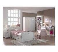 MILADY - Chambre 90x200cm + Chevet + Armoire 3P + Pack Bureau -