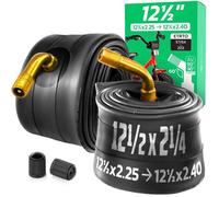 Chambre à air 12,5 pouces - Pour pneus de 12 1/2x2 1/4x1 1/2 à 12 1/2x2.40 - ETRTO 62-203 à 64-203 - Valve Schrader - Lot de 2