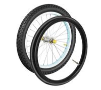 Chambre à Air 20x1.75 à 1.90 pour Vélo en Caoutchouc avec Valve 44mm Noir