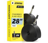 Chambre à Air 28 Pouces Presta 28x1.50-2.125, Lot de 2 - Alphatrail AirFusion Chambre à Air Vélo Valve Presta 40 mm, 28x1.75, 700x40-55C, ETRTO 40-55-622 pour VTC, Vélo de Ville & VAE