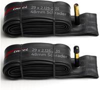 Chambre A Air 29 X 2.1 X2.20 X 2.35 Pouces Vtt - Paire Chambres À Air 29 Pouces De Valve Schrader 48mm Pour Route Vtt Bici, Montagne Bicyclette, Electricity Vélo - Un Paquet De 2 Accessoire Vtt