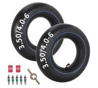 Chambre à Air 3.50/4.00-6,Chambre à Air En Caoutchouc Butyle Pour Brouettes De Jardin,Karting,Mini VéLo,Chariots De Jardin,Tube Lourd 13x4.00-6 4.10-6 3.50-6 Avec Valve TR87 CoudéE (Lot De 2)
