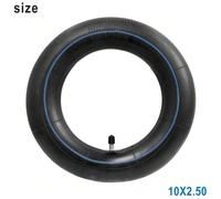 Chambre à air anti-explosion 10x2,50 60/70-6,5, caoutchouc de rechange pneumatique avant et arrière pour roue de trottinette électrique Ninebot Max G30 avec pneu gonflable à embout droit de 10 pouces 