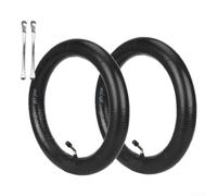 Chambre à air de 30,5 cm conçue pour les applications de pneus de 30,5 x 5,5 et 30,5 x 6,3 cm avec valve nickelée pour joint fiable (2 noires)