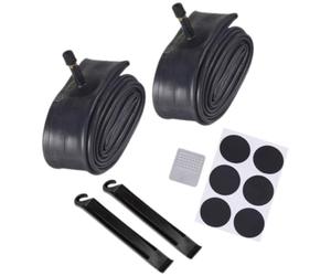 Chambre à Air de Vélo 16x1, 75 en Caoutchouc Noir | Démonte-pneus et Rustine, pour Vélo et Route, Installation Facile, Forte Résistance aux Chocs