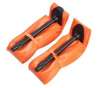Chambre à air légère en TPU pour vélo de route 700C, longueur de valve de 65 mm, fournit un soutien solide (2 pièces, orange)