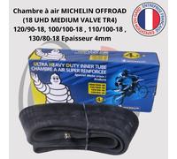 Chambre à air Michelin 120/90-18 moto cross enduro arriere ultra renforcée 4 mm