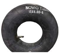 Chambre à air pour tondeuse à gazon et tondeuse autoportée - 15 x 6.00-6 T - Valve droite - Qualité supérieure