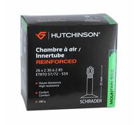 Hutchinson - Chambre À Air - VTT - Renforcé - Résistance Et Anti-Crevaison - Valve Schräder - Épaisseur 1.2 mm - 48 MM - 26 x 2,30-2,85, Noir