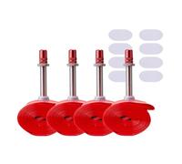 Chambre À Air VTT En TPU Avec Valve Schrader En Métal, Compatible Avec Pneus De 20, 24, 26, 27,5 Et 29 Pouces (1,9-2,6), Légère Et Durable(4pcs and 8 patch,72g 26x1.9-2.6)