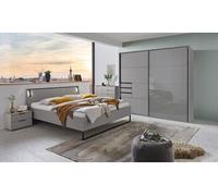 Chambre à coucher complète adulte ( lit adulte 180 x 200 cm + chevet+ commode + Armoire ) - -
