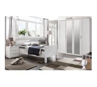 Chambre à coucher complète enfant (lit 90x200cm + chevet + armoire + commode) coloris blanc