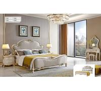 Chambre à coucher de luxe ensemble lit 2x table de chevet coiffeuse Designer Meubles nouveau 5pcs