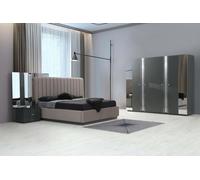 Chambre à coucher de style Lit Meubles nobles Tables de nuit Armoire design