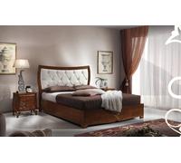 Chambre à coucher lit table de nuit lits groupe bois double design ensemble 3pcs