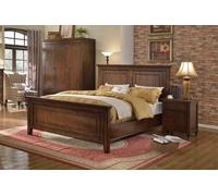 Chambre à coucher Lit Tables de chevet 3pcs Set Design Luxe Lits Bois Lit Double Nouveau