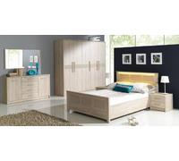 Chambre à coucher Meubles Aménagement Lit Armoire Commode Set complet Commode