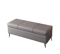 Chambre à coucher Tabouret à chaussures à usage domestique Tabouret de rangement dans la porte d'entrée de chevet Canapé long peut servir Banc (Gris moyen, 90cm)