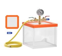 chambre à vide acrylique de 2 gallons - Chambre de dégazage sous vide transparente polyvalente - Idéale pour le dégazage de résine, le dégazage de gel de silice, le dégazage de plâtre et l'accouchemen