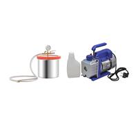 Chambre à vide avec pompe à un étage 3,7 L chambre de dégazage vidaXL