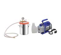 Chambre à vide avec pompe à un étage 3,7 L chambre de dégazage vidaXL