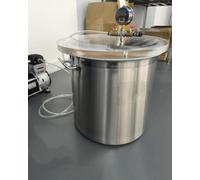 Chambre a Vide Cuve de Débullage Sous Vide, Cuve de Mélange Et de Dégazage en Acier Inoxydable pour Résine, Équipement D'élimination Des Bulles(4 Gallon/15L)