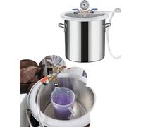 Chambre a Vide Cuve de Désaération Sous Vide Industrielle avec Système Antimousse, Cuve de Mélange en Acier pour L'élimination de La Mousse(4 Gallon/15L)