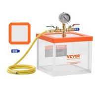 VEVOR Chambre à vide de 7,6 L, chambre de dégazage sous vide polyvalente améliorée acrylique couleur transparente, pour dégazage de la résine, du gel de silice, du gypse et l'extraction sous vide