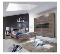 Chambre adulte en panneaux de particules coloris chene chataigne - Dim : 180 X 200 cm -PEGANE- Autre G