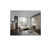 Chambre adulte imitation chene en panneaux de particules - 180 X 200 cm --