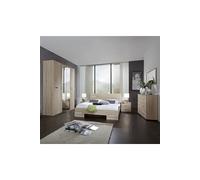 Chambre adulte imitation chene en panneaux de particules - Dim : 140 X 200 cm --
