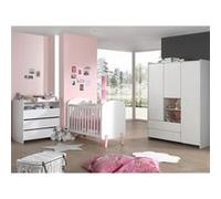 Vipack Kiddy Blanc Lit Bb + Commode + Plan Langer + Garde Robe
