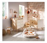Chambre bébé complète camille, lit 120x60 et commode à langer - camille vanille TU