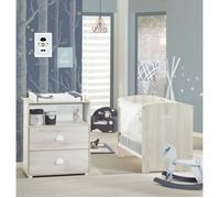 Chambre bébé complete - Lit 120x60 et commode a langer - - SMILE - Hetre cendré