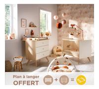 Chambre Bébé Complète , Lit 120x60 Et Commode À Langer - Camille Vanille TU