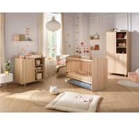 Chambre bébé complète: lit bébé, commode à langer et armoire - sam beige TU