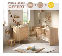 Chambre Bébé Complète, Lit Et Commode À Langer - Access Marron TU