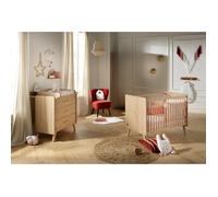 Chambre bÃ©bÃ© complÃ?te, lit bÃ©bÃ© et commode Ã langer - arty marron TU