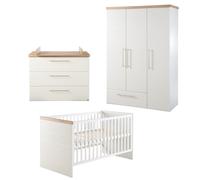 Chambre bébé évolutive complète avec soft-close nele blanc / chêne artisan TU