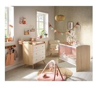Chambre bébé duo - Lit 120 x 60 cm + Commode 3 tiroirs - Access - Bois/Blanc - SAUTHON
