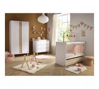 Chambre bébé duo lit 60x120cm + commode 3 tiroirs Paloma