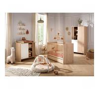 Chambre bébé duo lit 60x120cm (non transformable) + commode blanche Tokyo