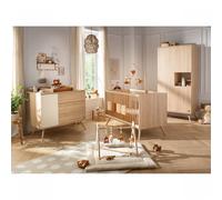 Chambre bébé duo lit 70x140cm bois + commode Vanille Seventies