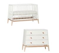Chambre bébé duo lit 70x140cm + commode Luna