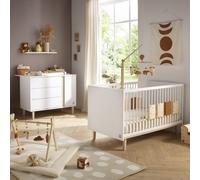 Chambre bébé duo lit évolutif 140x70cm + commode 3 tiroirs 1 porte Paloma + Plan à langer OFFERT !